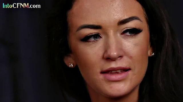 Pervy CFNM cougars tugging guy's cock