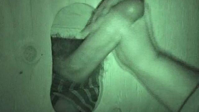 Auntie Bob at favorite glory hole, public rest room gets cruised, longest shoot ever