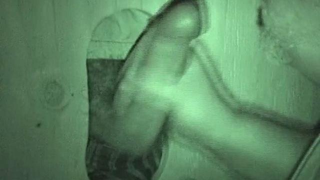 Auntie Bob at favorite glory hole, public rest room gets cruised, longest shoot ever