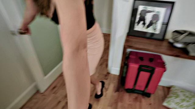 Stepmom's sloppy BJ in the kitchen - Titjob, Handjob & more!