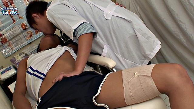 Twink asian checking butthole