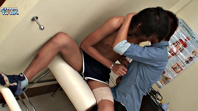 Twink asian checking butthole