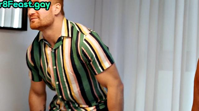 Athletic stud bareback fucks rimjob bottom in asshole