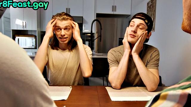 Athletic stud bareback fucks rimjob bottom in asshole