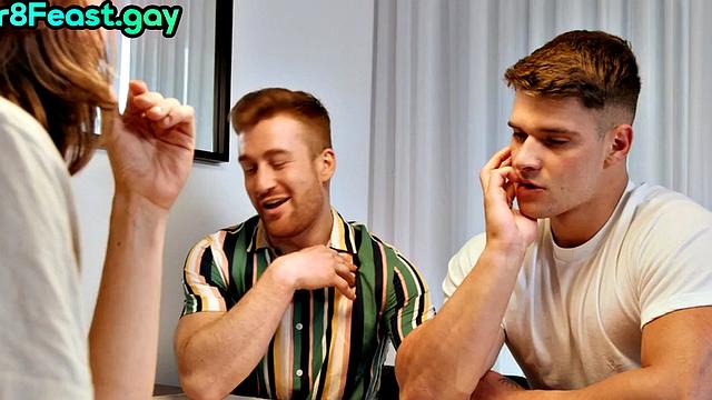 Athletic stud bareback fucks rimjob bottom in asshole