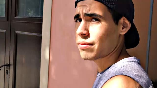 Cameraman pays Latin guy to jerk off, suck cock and take it bare