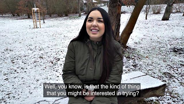 Picked up busty babe gets POV spoiled in doggystyle