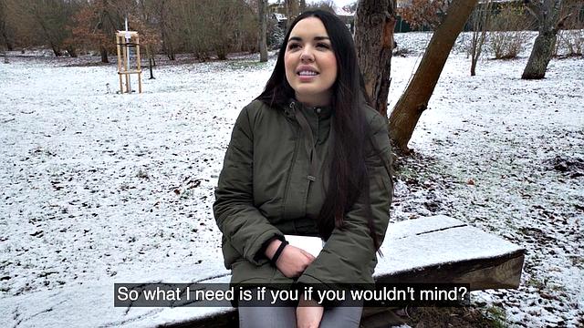 Picked up busty babe gets POV spoiled in doggystyle