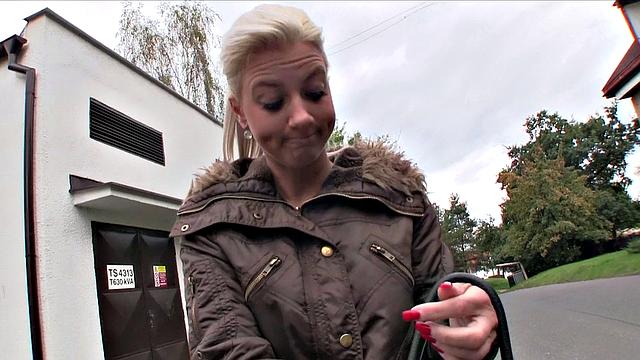 Blonde amateur gets her pussy drilled by another man's cock while her boyfriend watches in POV