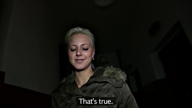 Blonde amateur gets her pussy drilled by another man's cock while her boyfriend watches in POV