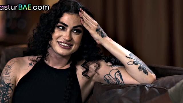 Tattooed babe caught masturbating pounded and licked by BBC