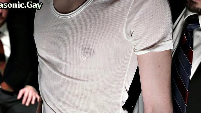 Religious twink believer analized by leaders