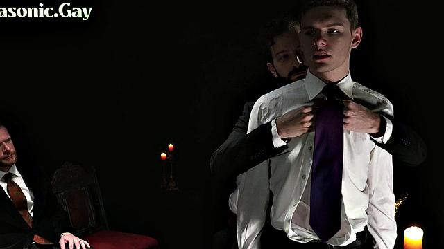 Religious twink believer analized by leaders