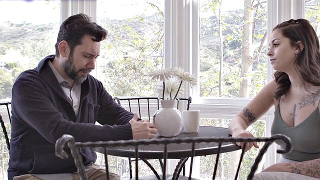 Cheating inked slut with pierced tits pounded