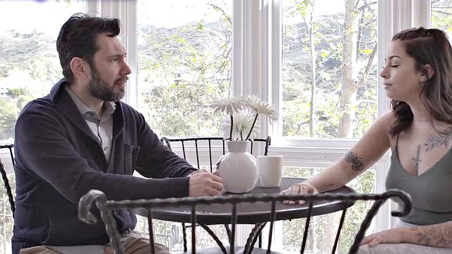 Cheating inked slut with pierced tits pounded