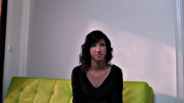 Watch this skinny cutie get her bald pussy filled with a thick cock and take a facial in POV