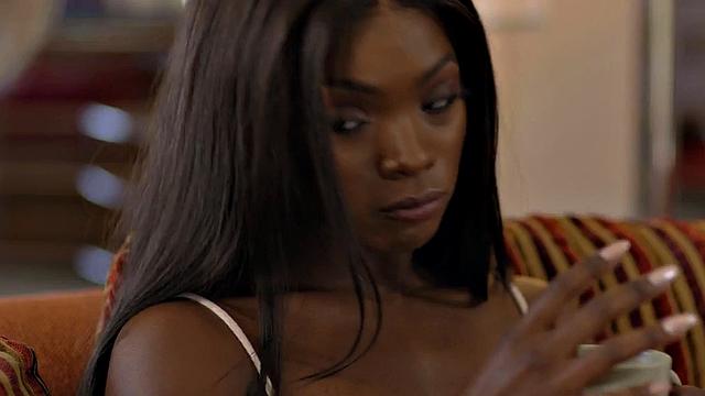 Pierced TS babe licks and fucks round ass Ebony