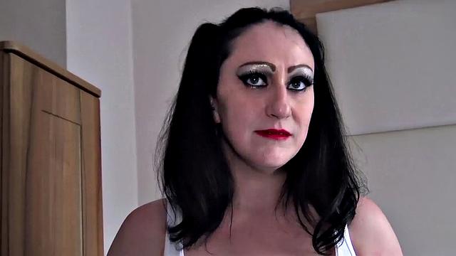 English BBq whore ass hammered and fed with master's cum