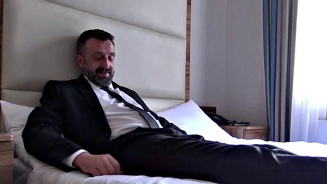 English BBq whore ass hammered and fed with master's cum