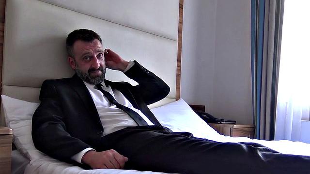 English BBq whore ass hammered and fed with master's cum