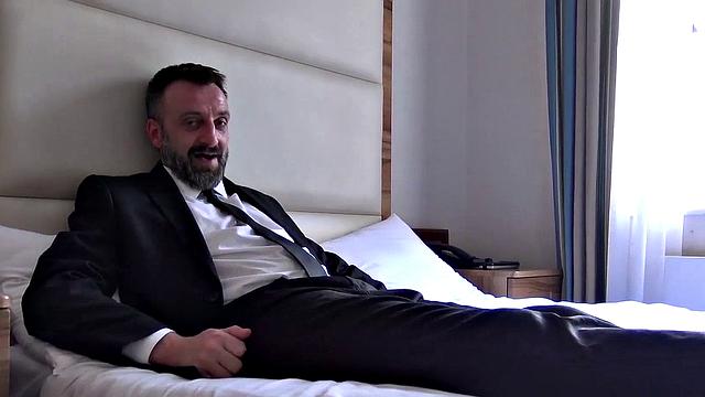 English BBq whore ass hammered and fed with master's cum