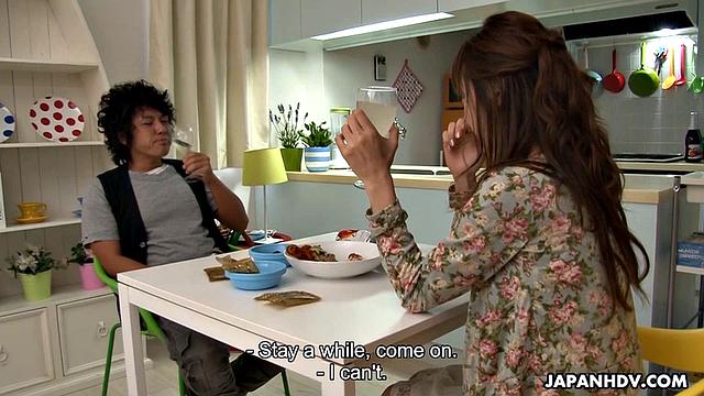 Cheating wife Nami Honda fucks hubby's friend