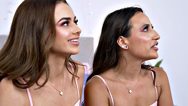 Tiny Titty Stepsisters Try Magic Cologne on Me