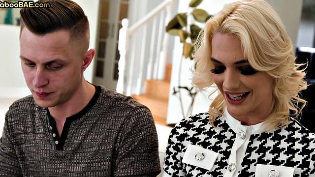 Cockhungry babe pussypounded and creampied in threesome