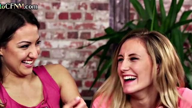 CFNM femdom MILFs jerking and sucking BBC till cum