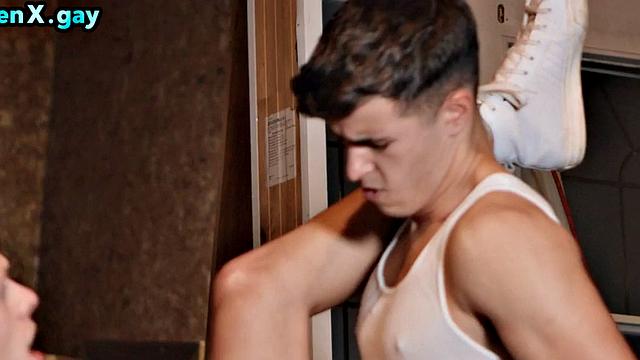 Hung twink seduced by jock