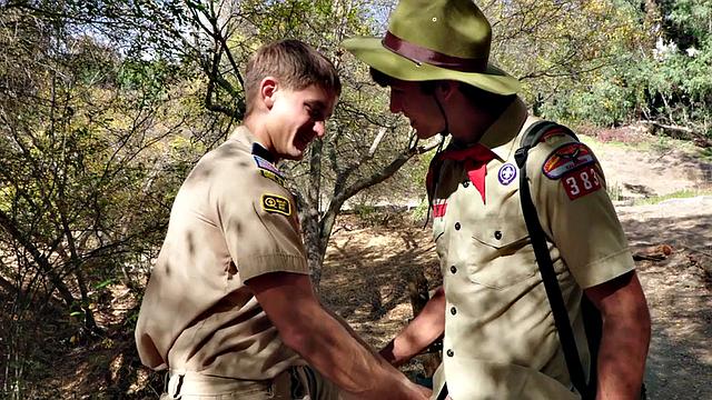 Hairy scout bareback fucked at home till cumshot