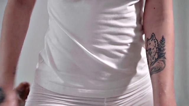 IR babe riding BBC on massage after licking pussy