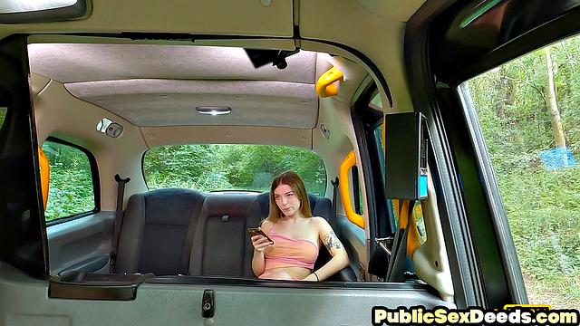 Sluty babe smashed in public