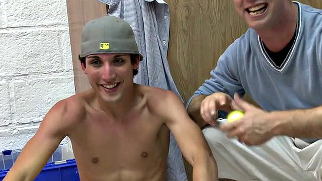 Hazed str8 stud fucked in frat 3some in dormitory