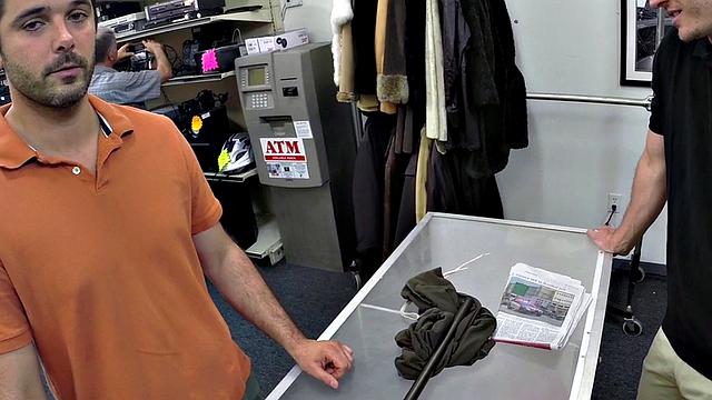 Gay pawn threesome assdrilled in the office by shop owners