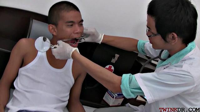 Asian doctor anal riding patient