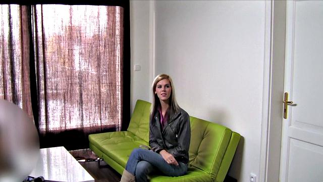 Slim Blonde Gets Filled With Creampie