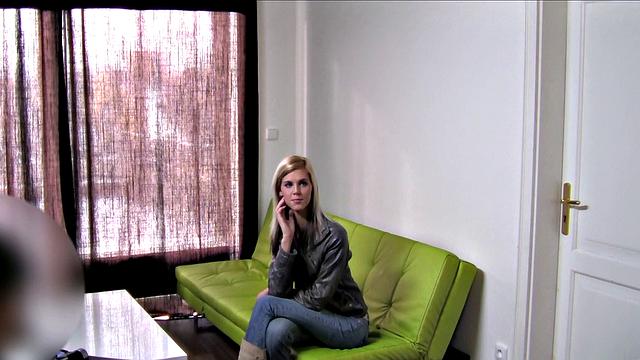 Slim Blonde Gets Filled With Creampie