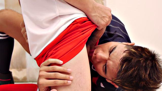 Asian twink barebacked by BF after cocksucking