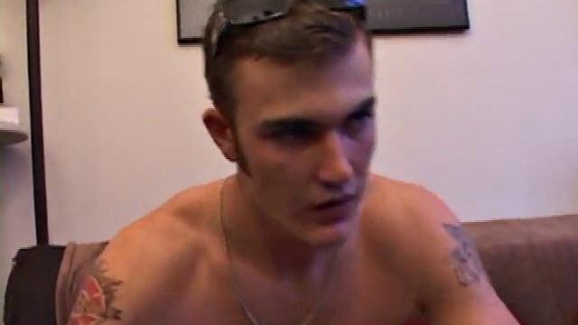 Christian strokes his big cock like he's showing off for a hot guy next door