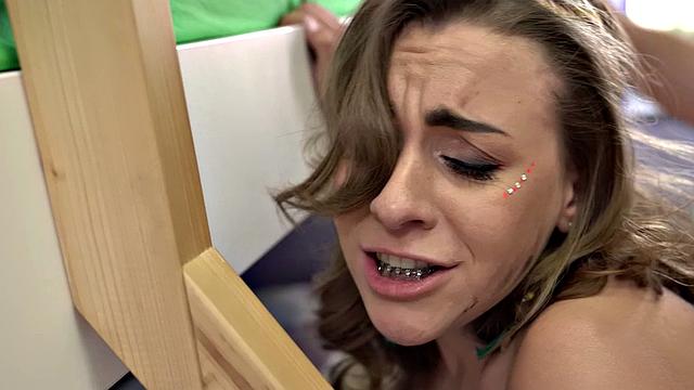 Tattooed babes in a wild foursome at the festival