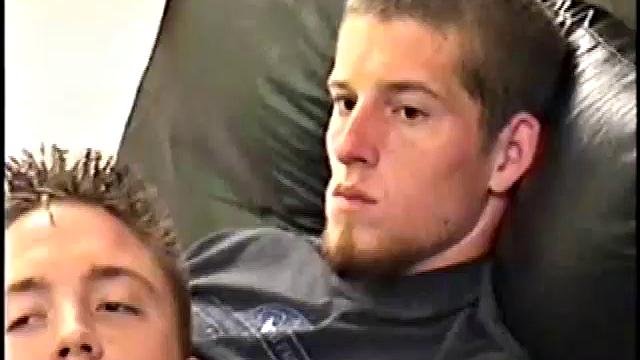 Johnny and Adam are watching porn in the living room. The boys get naked and begin stroking until Johnny decides to suck for the first time. And from the look on Adam's face, he's pretty good at it.