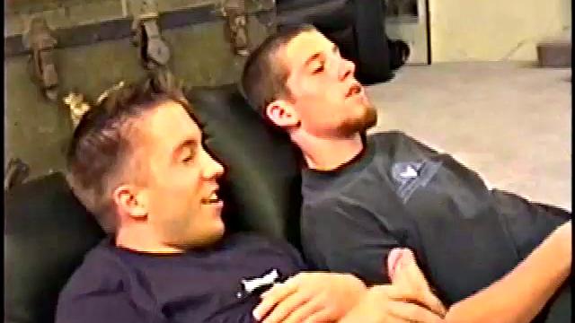 Johnny and Adam are watching porn in the living room. The boys get naked and begin stroking until Johnny decides to suck for the first time. And from the look on Adam's face, he's pretty good at it.