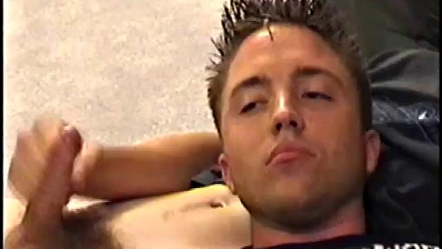 Johnny and Adam are watching porn in the living room. The boys get naked and begin stroking until Johnny decides to suck for the first time. And from the look on Adam's face, he's pretty good at it.