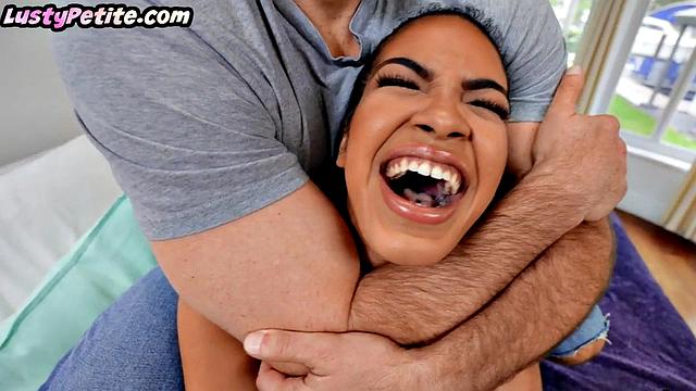 Inked petite latina with big cock