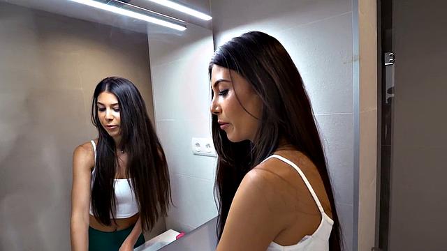 Cute latina maid deepthroat before analfucking