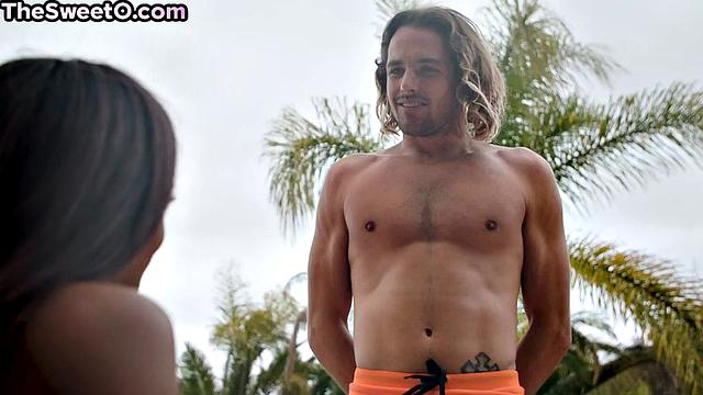 Beautiful ebony cuntbanged outdoor