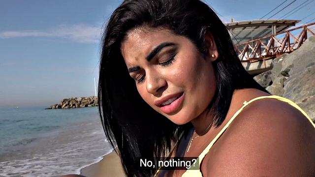 Curvy Latina gets pulled for outdoor in POV action