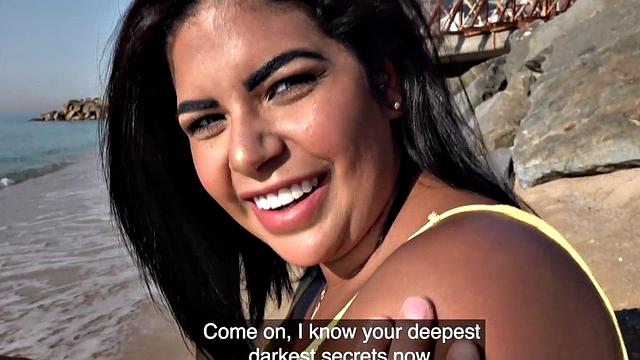 Curvy Latina gets pulled for outdoor in POV action