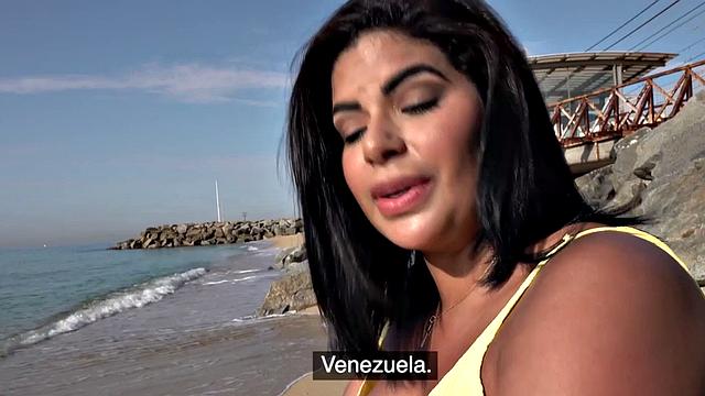 Curvy Latina gets pulled for outdoor in POV action